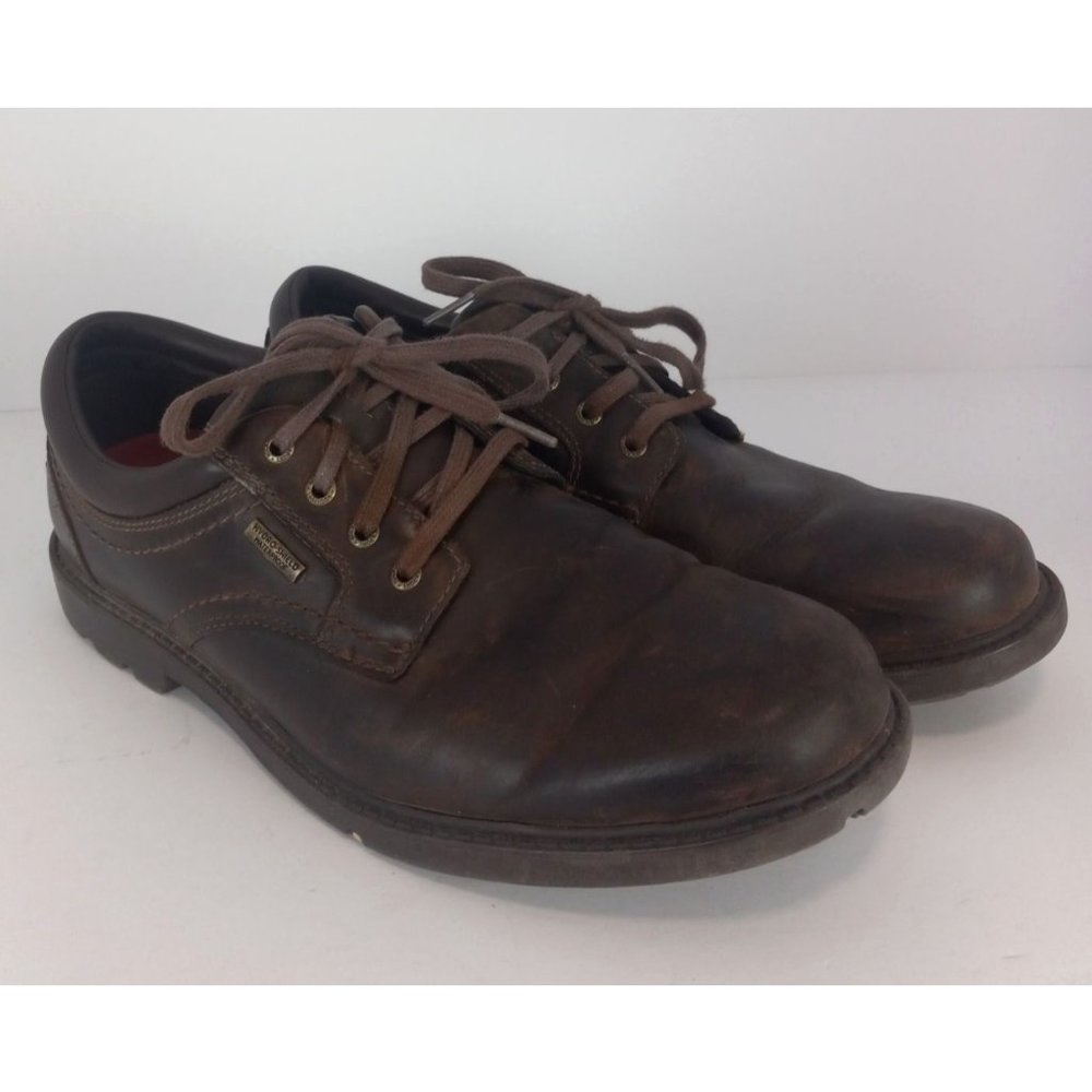 Rockport Leather Hydroshield Lace Up Dress Shoes Brown Size 11